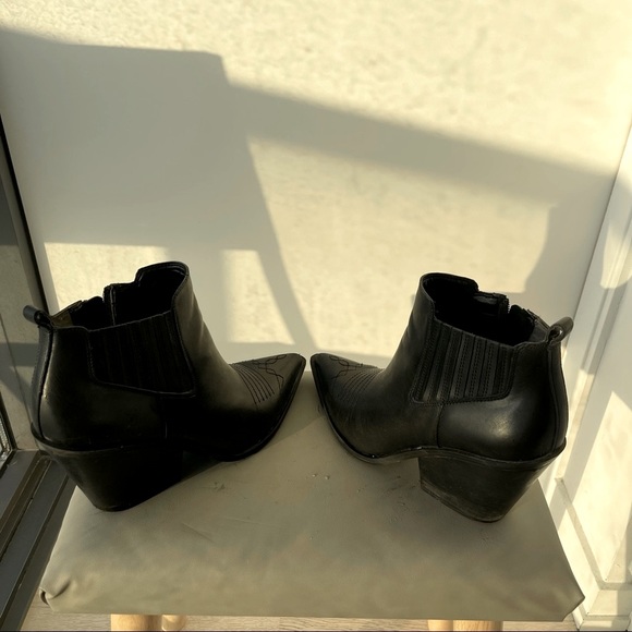 Franco Sarto 100% genuine leather western ankle boots size 8.5 - Picture 8 of 9